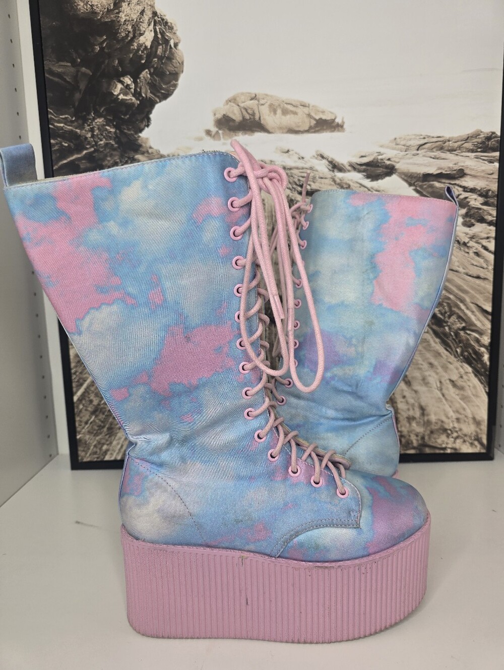 Dolls Kill Yru Pastel Qloud Platform Boots - Picture 3 of 8
